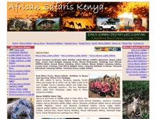 Tablet Screenshot of africansafariskenya.com